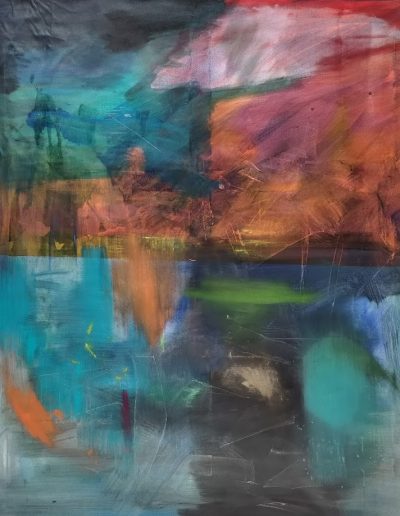 peinture abstraite acrylique sur toile format F80